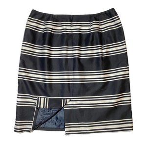 Talbot’s Black and White Striped Pencil Skirt Size 8